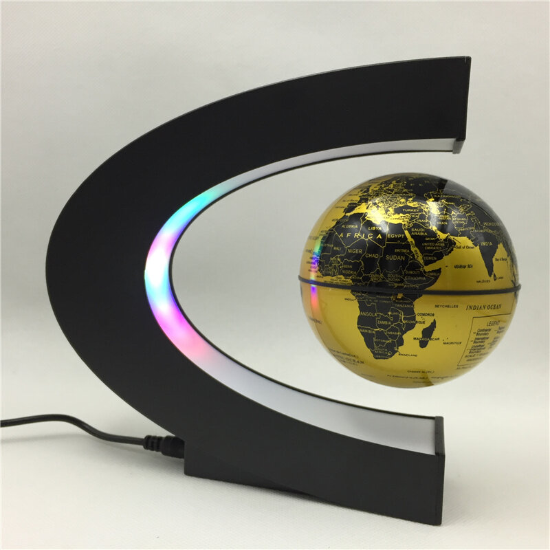 Luz de globo de levitación magnética flotante, mapa del mundo electrónico, lámpara levitante antigravedad, decoración del hogar, regalos de luces novedosos