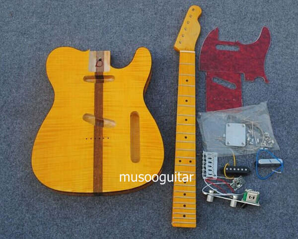 Kit gitar elektrik, gitar kit gitar elektrik dengan semua bagian