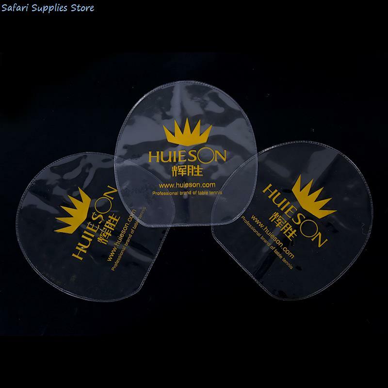 Housses de raquette de ping-pong, 4 pièces, deuxième film de protection en caoutchouc transparent pour tennis de table, 16,3 cm x 15,7 cm x 9,5 cm