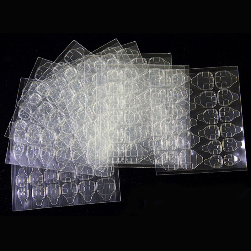 YANRUO Top 240 pezzi 10 fogli adesivo adesivo adesivo biadesivo adesivo trasparente appiccicoso per unghie per unghie finte strumento artistico