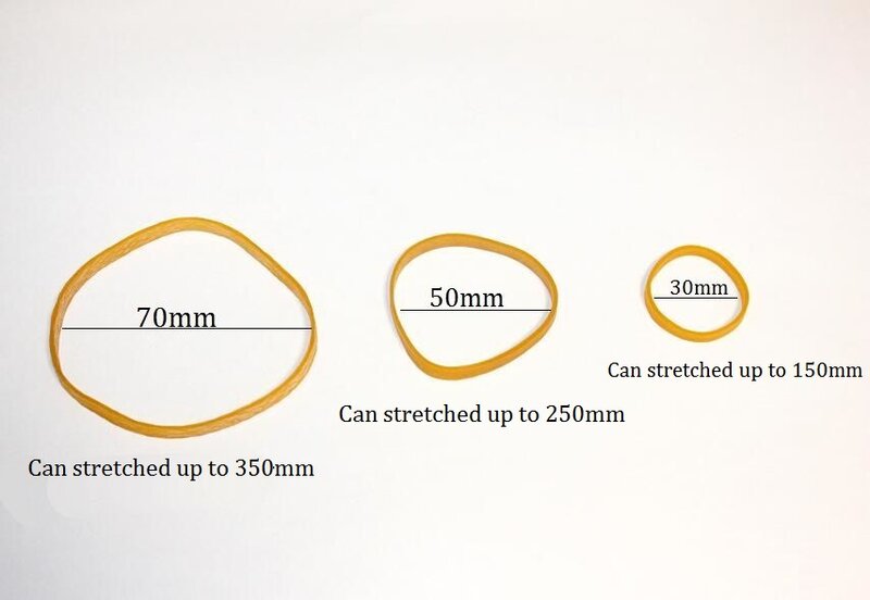 5mm szeroka brązowa elastyczna gumka do pakowania przesyłek pocztowych dostawa biurowa 20/50/100/200-wybierz ilość i rozmiar