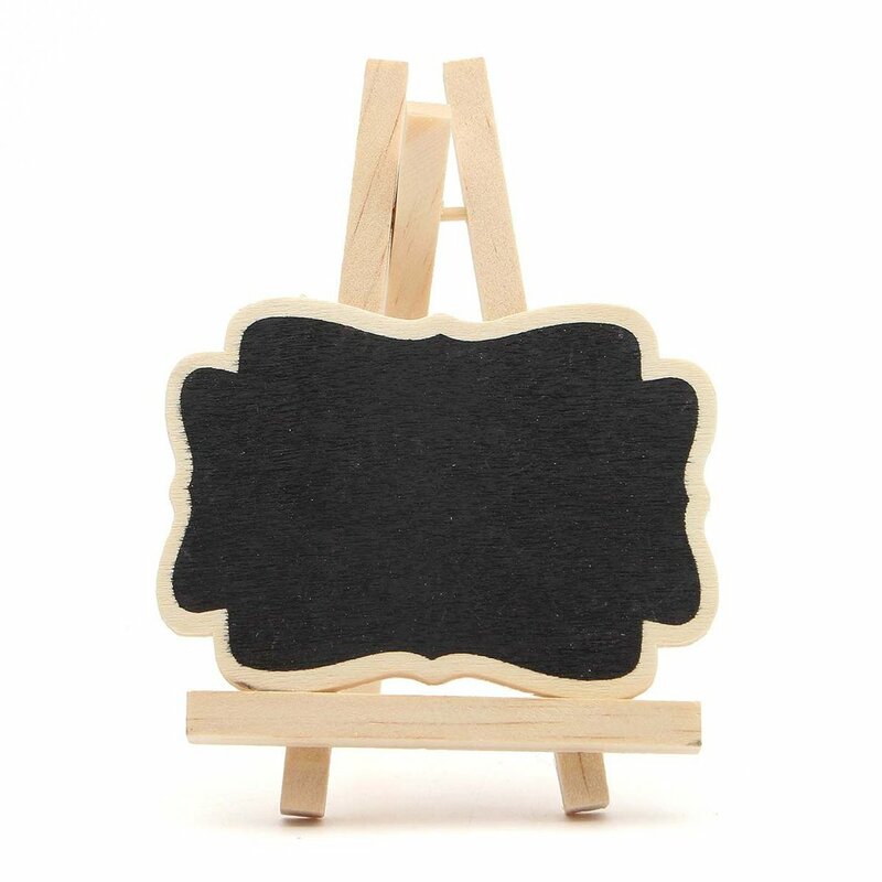 木製黒板ユニバーサルメッセージボード10ピース/セットミニ黒板ポータブル結婚式パーティーの装飾装飾部品