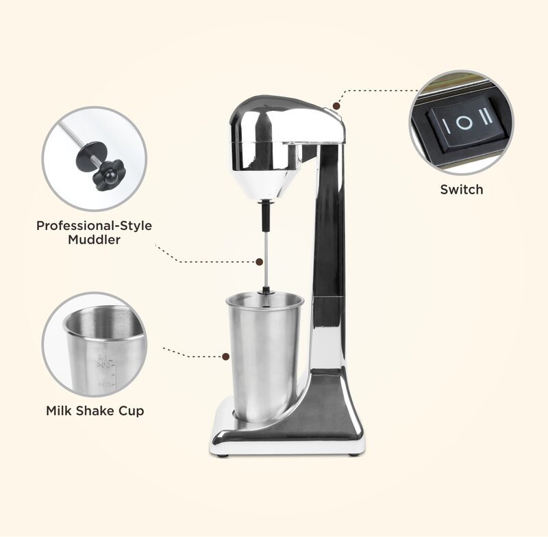 2022電動ミルク泡立て器,簡単に操作できるミルク泡立て器