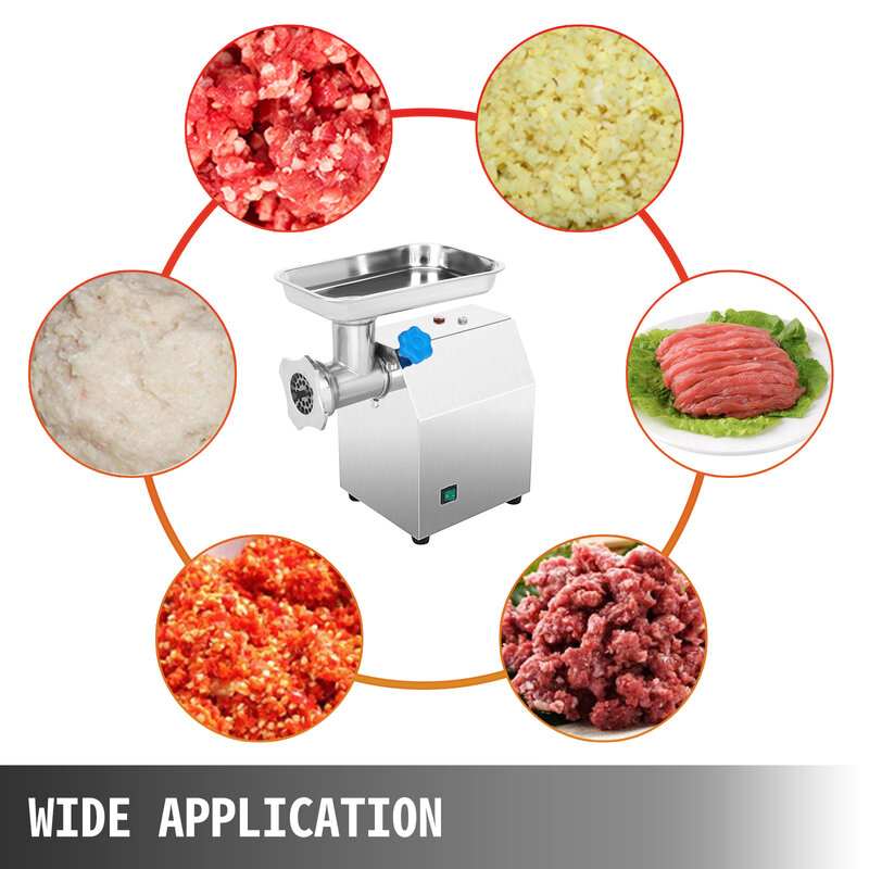 Vevor 122 kg/h moedor de carne elétrico resistente max poderoso casa portátil salsicha stuffer picador carne processador alimentos