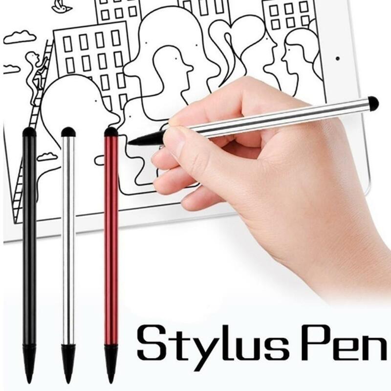 Caneta capacitiva stylus de dupla utilização, caneta para escrita de celular, universal, suprimentos à base de água, 1 peça