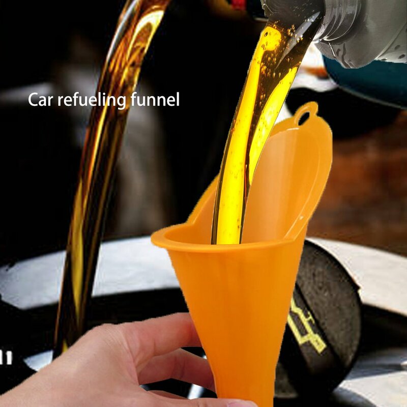 Embudo de plástico multifunción para repostaje de coche, embudo de aceite de cuello largo para todo tipo de aceites automotrices, 1 piezas