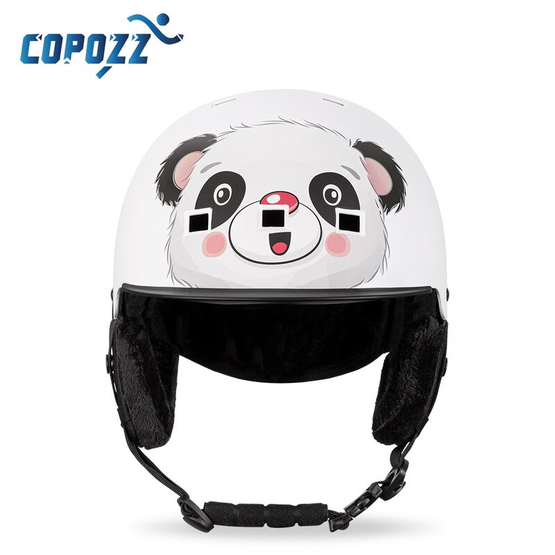 COPOZZ Cartoon Kids casco da sci per bambini protezione per sport all'aria aperta integralmente modellata casco da Snowboard attrezzatura da sci per donna
