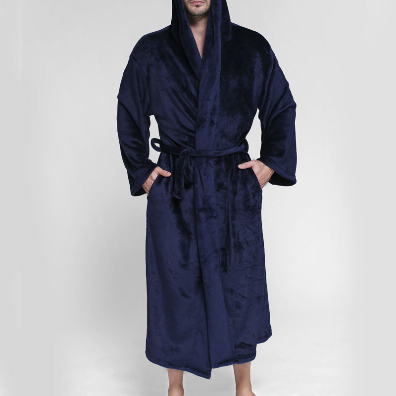 Autumn Winter Men Bathrobe 10XL 9XL 8XL 7XL 6XL Bust 150cm Warm Plus Size Sleepwear Pajama