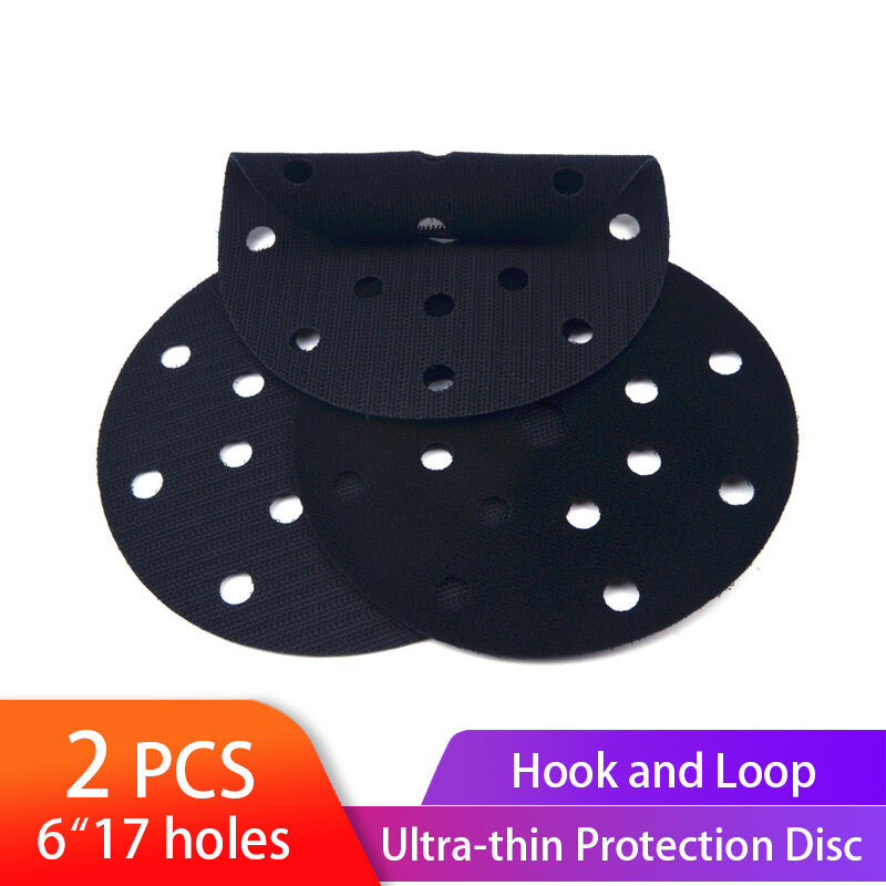 2pcs Ultra-fino Surface Protection Disc 6 polegadas 17 furos 150mm Interface pad para Polimento & Moagem-Gancho e laço