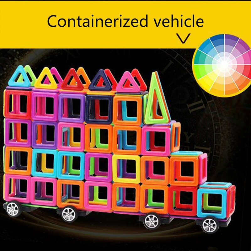 Zestaw Magnetic Designer Construction Model i zabawki do budowania magnesów bloki magnetyczne zabawki edukacyjne dla dzieci