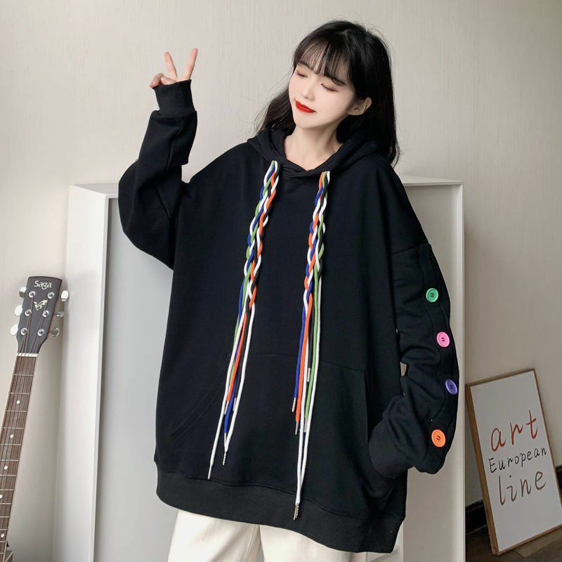 Женский бархатный свитер с капюшоном, универсальная блузка свободного покроя, Корейская версия свободного покроя, Y2K, Осень-зима