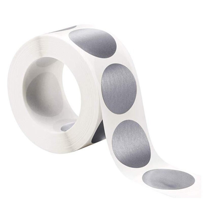 100/300PCS Runde Silber Scratch beschichtung aufkleber 25mm 1 "DIY Multifunktions Geschenke schaben aufkleber etiketten
