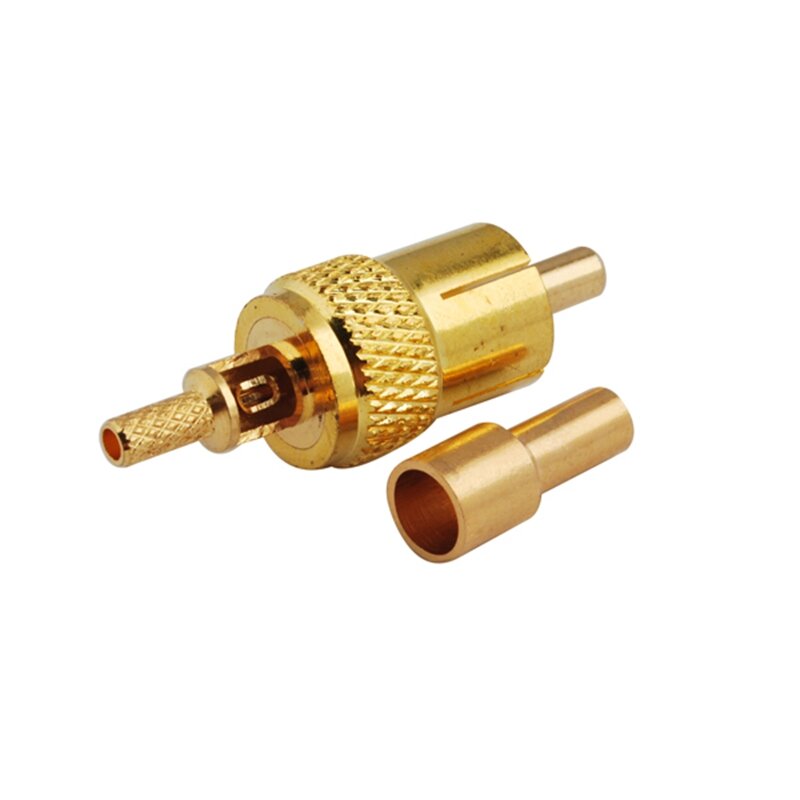 Superbat-banhado a ouro conector RF para cabo, RCA PHONO Masculino Crimp, RG174, RG316, LMR100