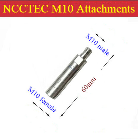 Tige de connexion d'extension de 60mm de long pour rectifieuse d'angle, accessoires 2.4 ''M10 pour meuleuse d'angle pour meulage profond