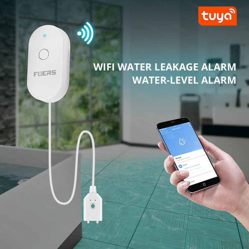 Fuers Detector de fugas de agua Alarma inteligente para el hogar Tuya Sensor de nivel de agua inteligente Alarma para el hogar Sistema de alarma antirrobo por fugas de agua