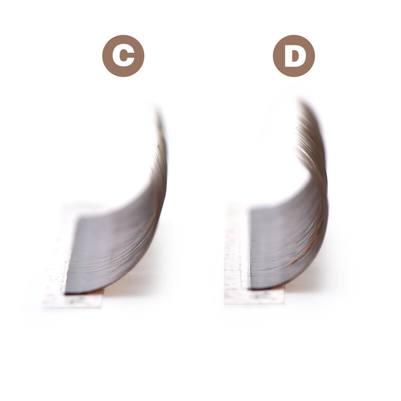 Cílios postiços de vison marrom, maquiagem para extensão de cílios 7 a 15mm, cor marrom