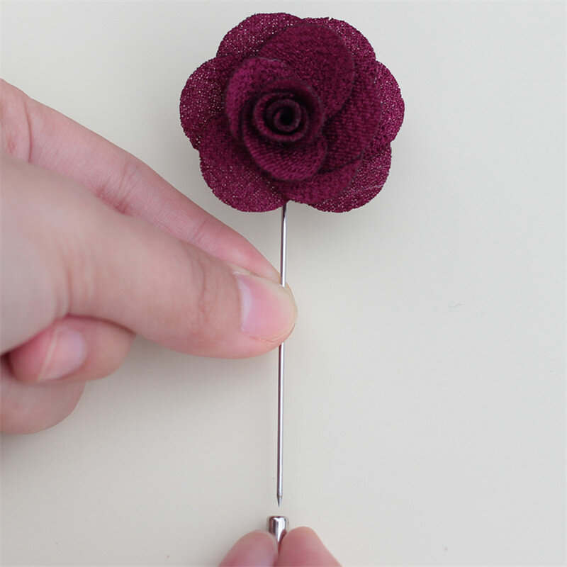 Recommend Kinds of Color Groom Rose Boutonniere with Pin Best Men Groom Bride Flower Pin for Wedding Party XH011J