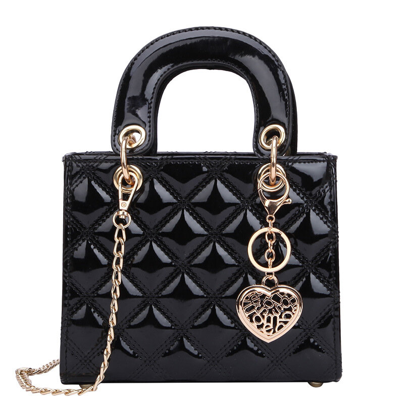 Высококачественная дизайнерская женская сумка на плечо, брендовая роскошная сумка-клатч, сумка-Кроссбоди с цепочкой и стразами в полоску, Женская дорожная ручная сумка