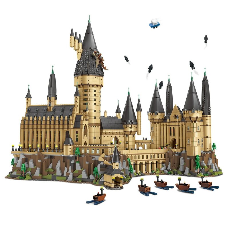 6120pcs 해리리 potters legoings hogwarts 성 벽돌 피규어 호환 16060 기술 빌딩 블록 교육 장난감 선물