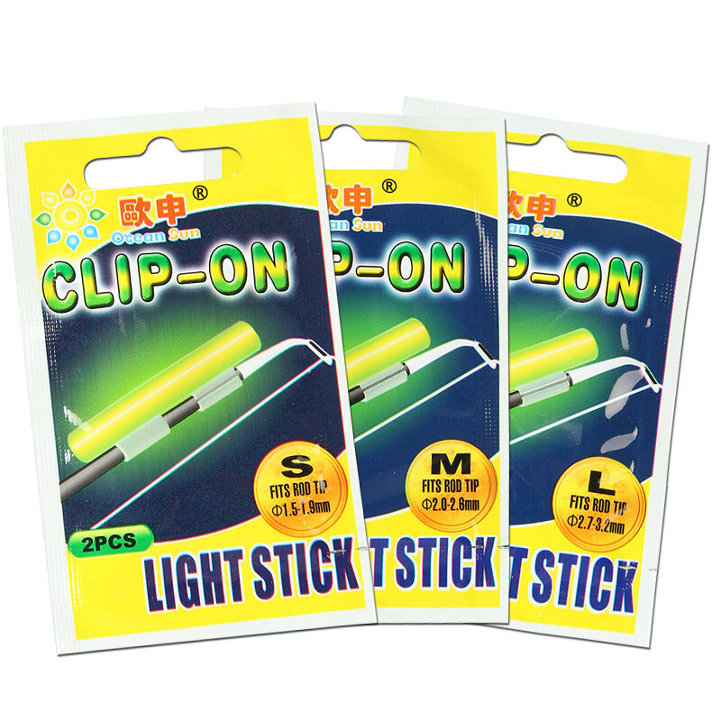 50Packs Ss Sml Xl Xxl Size Night Fishing Luminous Fluorescerend Licht Stok Snap Clip On Hengel tip Glow Stick FU011