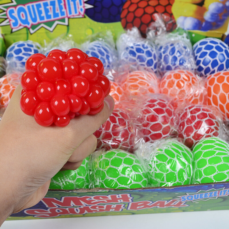 5cm Vent Ball Mesh Soft Grape Balls Hand Fidget Toy Relieve Pressure Kids Children Squeeze Decompression Toys Adults Child Gift