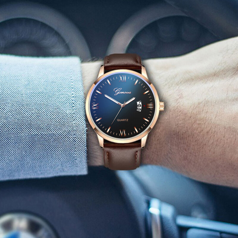 Fashion Quartz Watches Men Sport Watch Business Quartz Wristwatches Leather Band Watch Clock Men Wristwatch Relogio Masculino