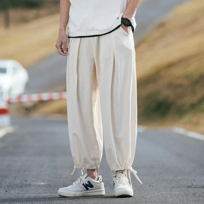 남자 패션 블랙 하 렌 바지 빈티지 망 바지 중국 스타일 조깅 바지 남성 고품질 느슨한 바지 플러스 크기 M-8XL