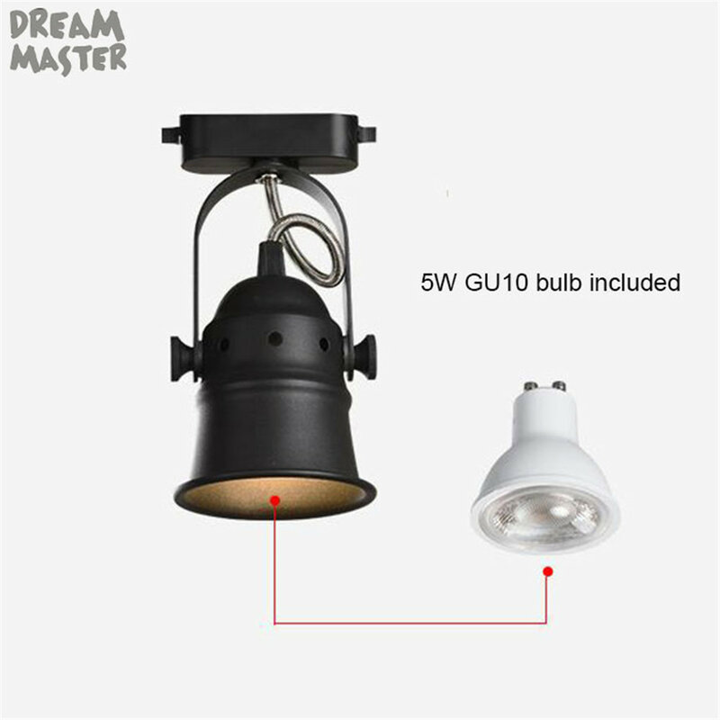 Spot Lumineux LED Minimaliste pour le Plafond, Remplace les Lampes Halogènes, Éclairage de Suivi, CA 110/220/230V, GU10, 5W