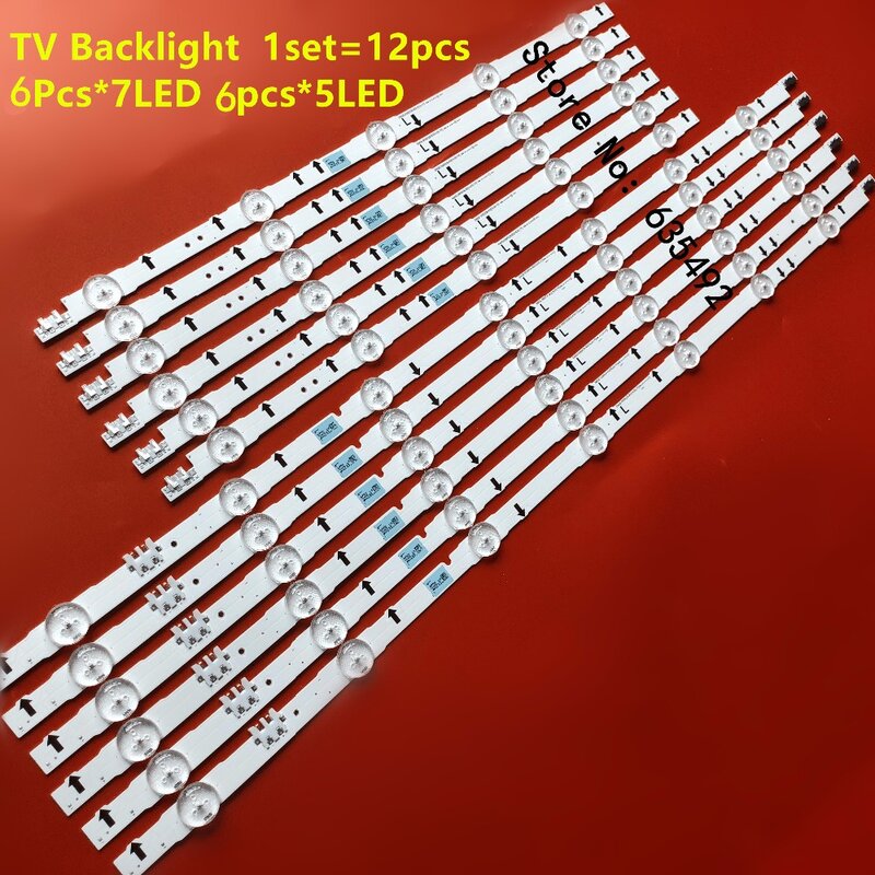Strip LED 5set untuk Un55j5300 Un55j5500 Strip Strip D4GE-550DCB-R3 2012014svs55 D4GE-550DCA-R3