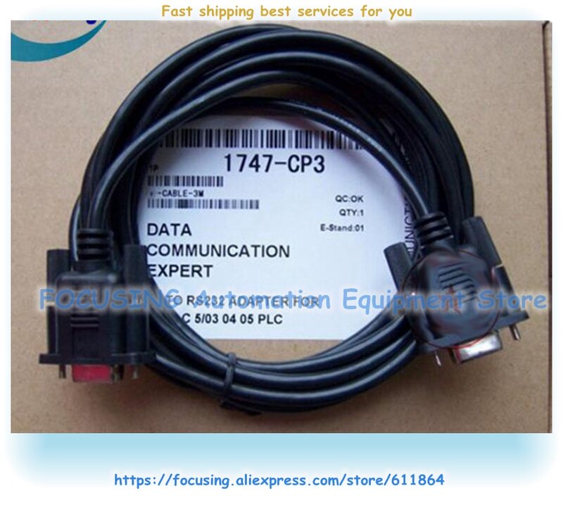 新しい1747-CP3 AB-PLCプログラミングケーブルRs232 slc 5/03 5/04 5/04に適用されます