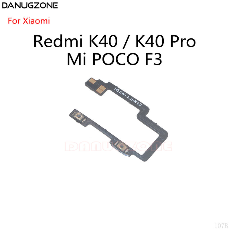 Botón de interruptor de volumen silencioso, Cable flexible para Xiaomi Redmi K40 / K40 Pro / Mi POCO F3
