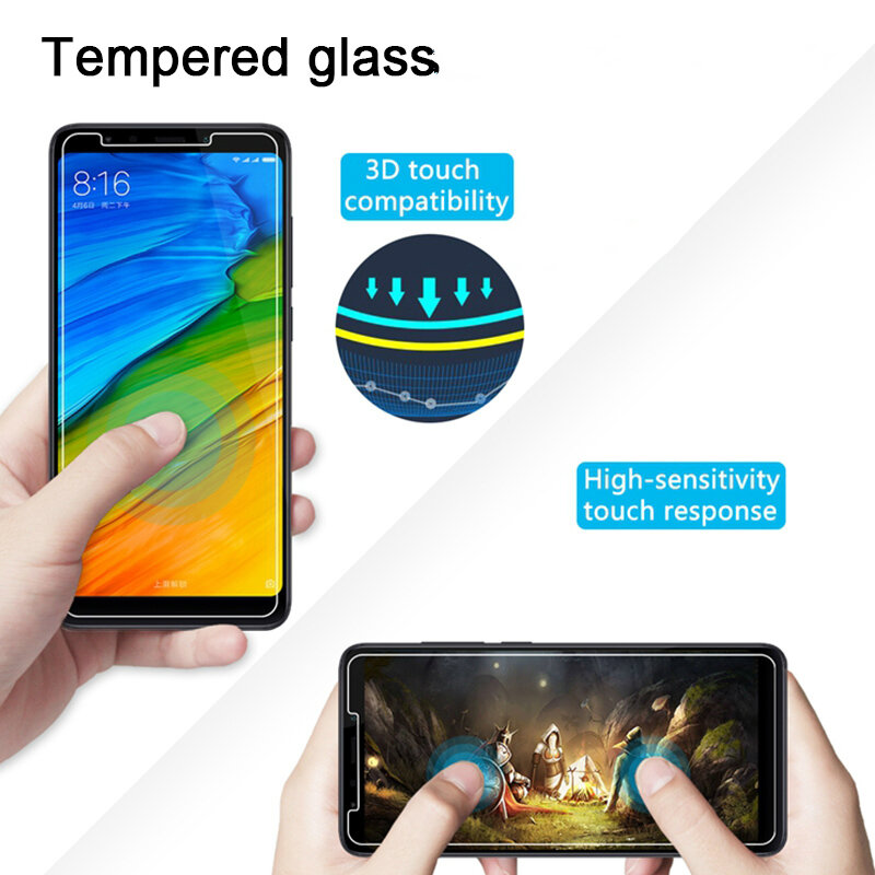 Xiaomi Redmi 7, k20, 6 pro, 5 plus, 9h, hd,保護フィルム,redmi 7a, 6a, 5a, 4a, 4x, 1-2個用の強化ガラススクリーンプロテクター