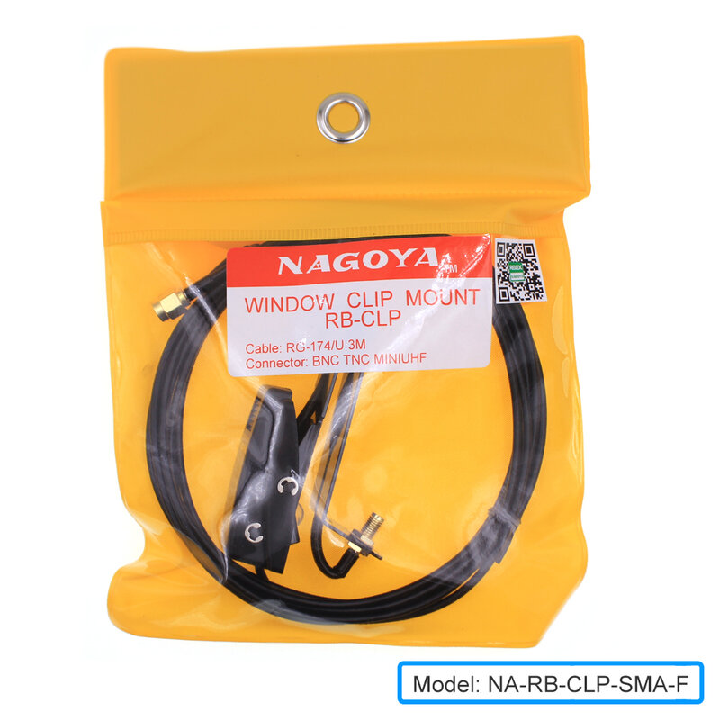 NAGOYA-Clip de montaje para ventana de RB-CLP, conector hembra SMA para TYT, RG-174, Talkie, TH-UV8000D/U, 3M