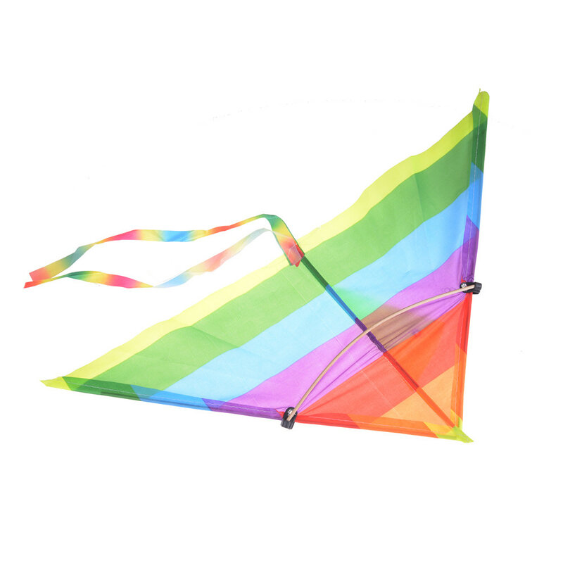 Hete Regenboog Vlieger Lange Staart Nylon Outdoor Speelgoed Voor Kinderen Kids Kites Stunt Kite Surf Zonder Controle Bar En Lijn Baby Speelgoed