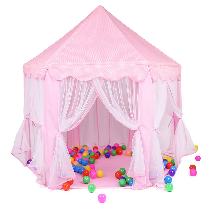 Play house barraca de brinquedo de criança, tenda de brinquedo portátil e dobrável para piscina de bolinhas, princesa, castelo, presentes, meninas, brinquedo para crianças menina menina
