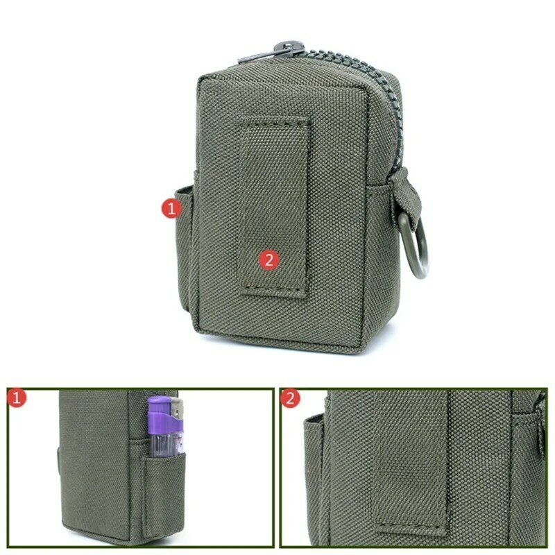 Nuovi portamonete quadrati multifunzione per esterni portamonete con cerniera sportiva impermeabile portachiavi cambio monete sacco tascabile nuovo