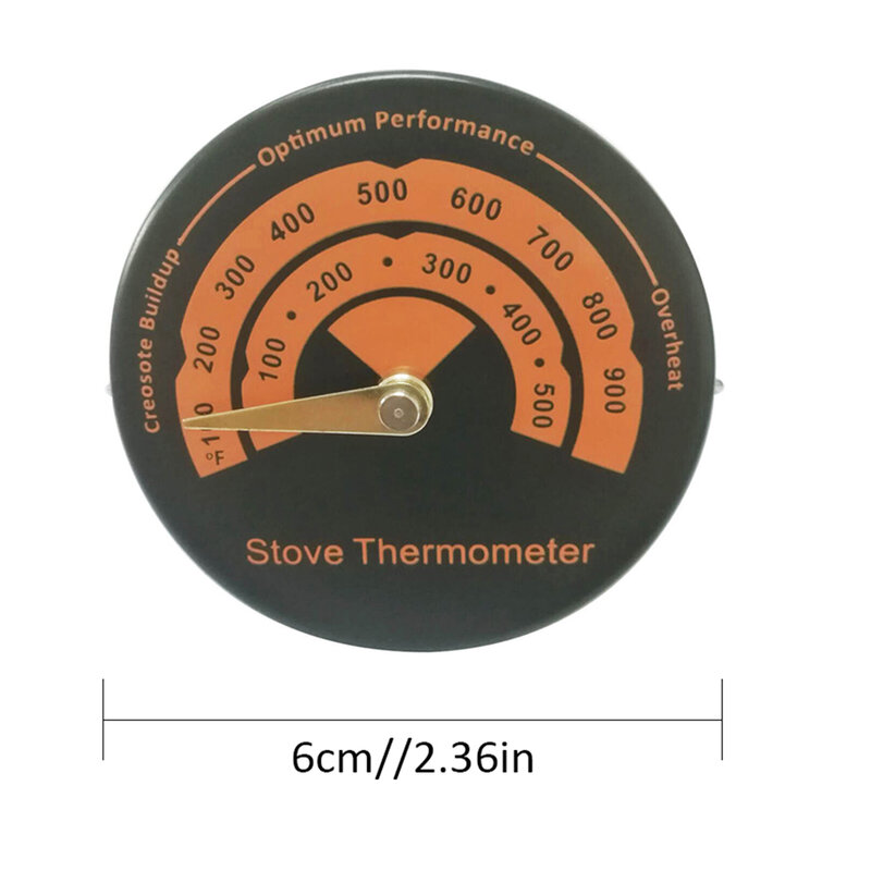 Termometer kompor magnetik, aksesori perapian rumah tangga, termometer Oven perapian