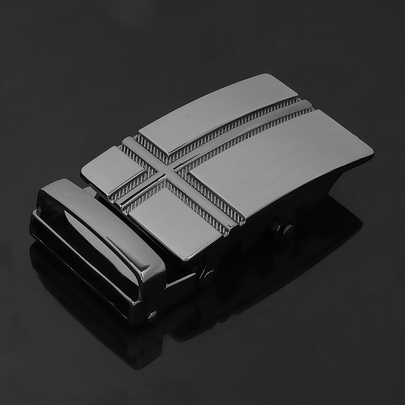Alliage automatique boucle Unique hommes Plaque boucles de ceinture pour 4cm cliquet pour cuir ceinture accessoires mode hommes affaires solide