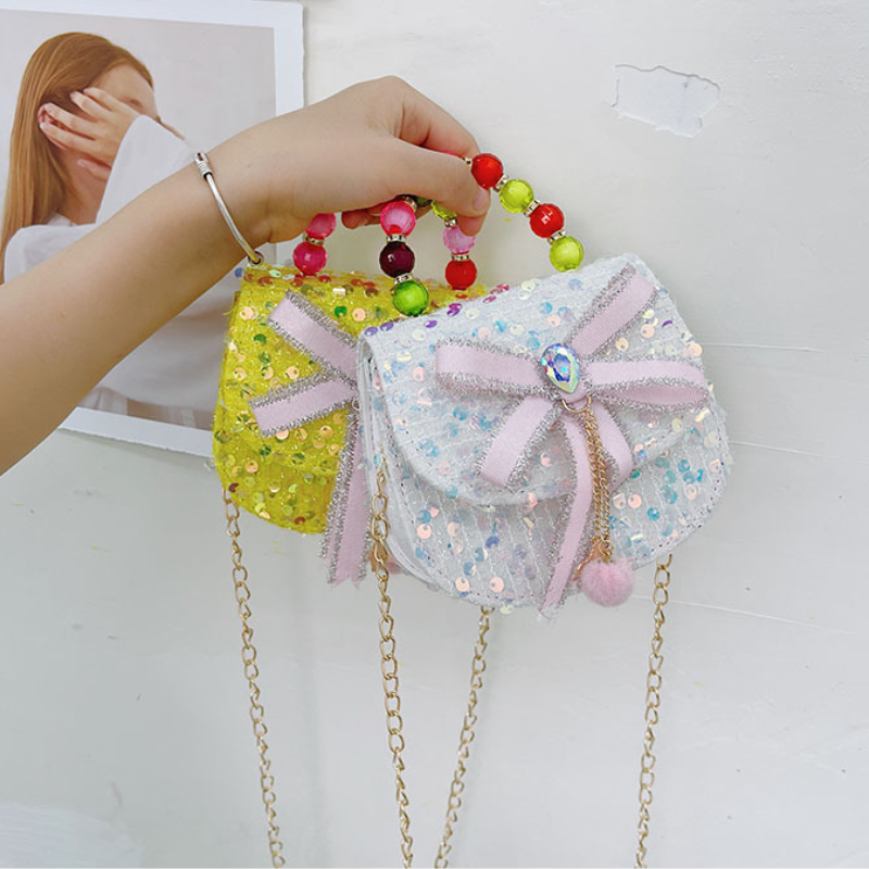 Girls Small Bags Children Fashion Shoulder Bag Bow Girl Cute Cartoon Mini Handbag New Messenger Bag