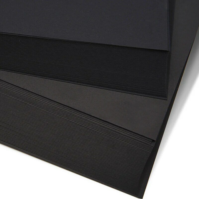 Hard Card A3 Black Cardboard Paper DIY Painting Paperboard 120gsm-300gsm