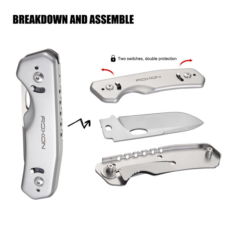 ROXON S502 Phantasie Klapp Messer Überleben Tasche Werkzeug mit Austauschbare Messer Klinge