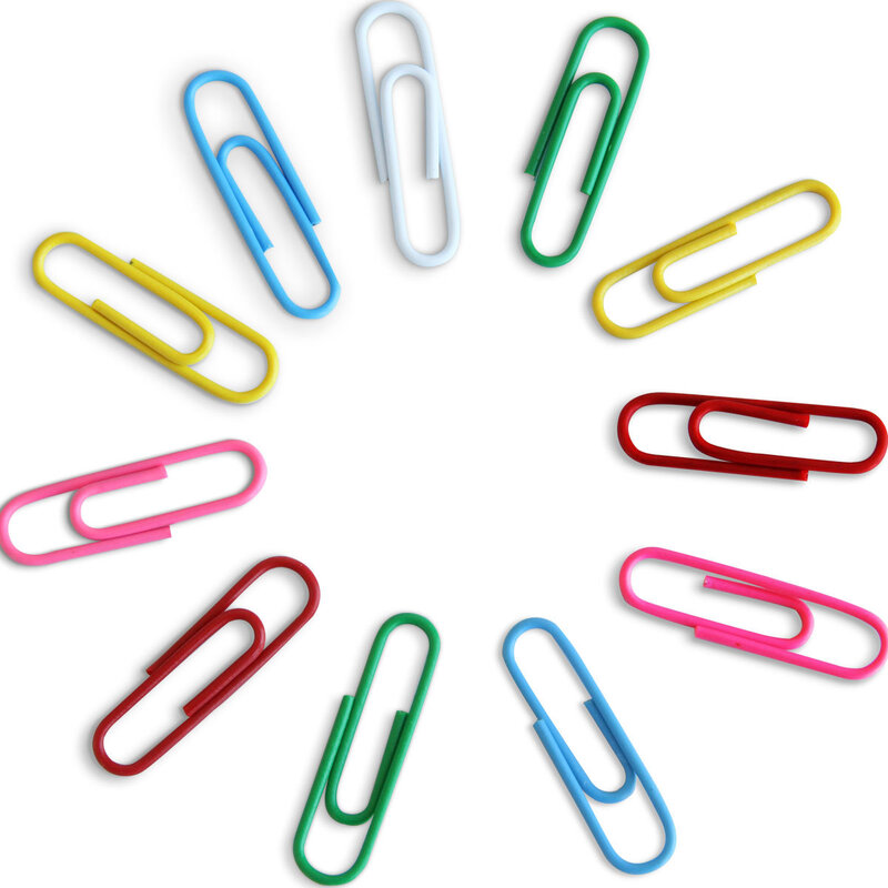 2.9cm30pcs color metal paper clip binding clip paper clip office supplies stationary office stationery clip for bookmarking page