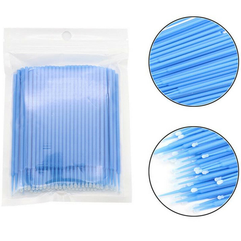 100pcs/pack Disposable Makeup Brushes Swab Durable Micro Mascara Brush Individual Lash Removing Tools Eyelash Extension 20#8