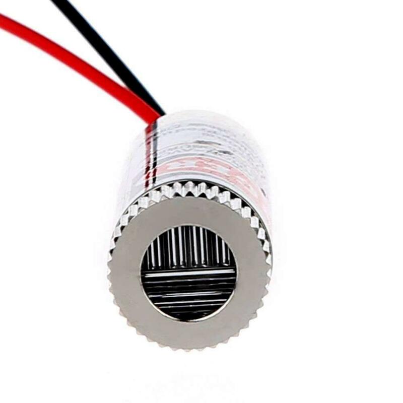 Módulo de diodo láser rojo enfocable, 650nm, 5mW, 3-5V, forma de cruz láser rojo con controlador en (5 piezas)