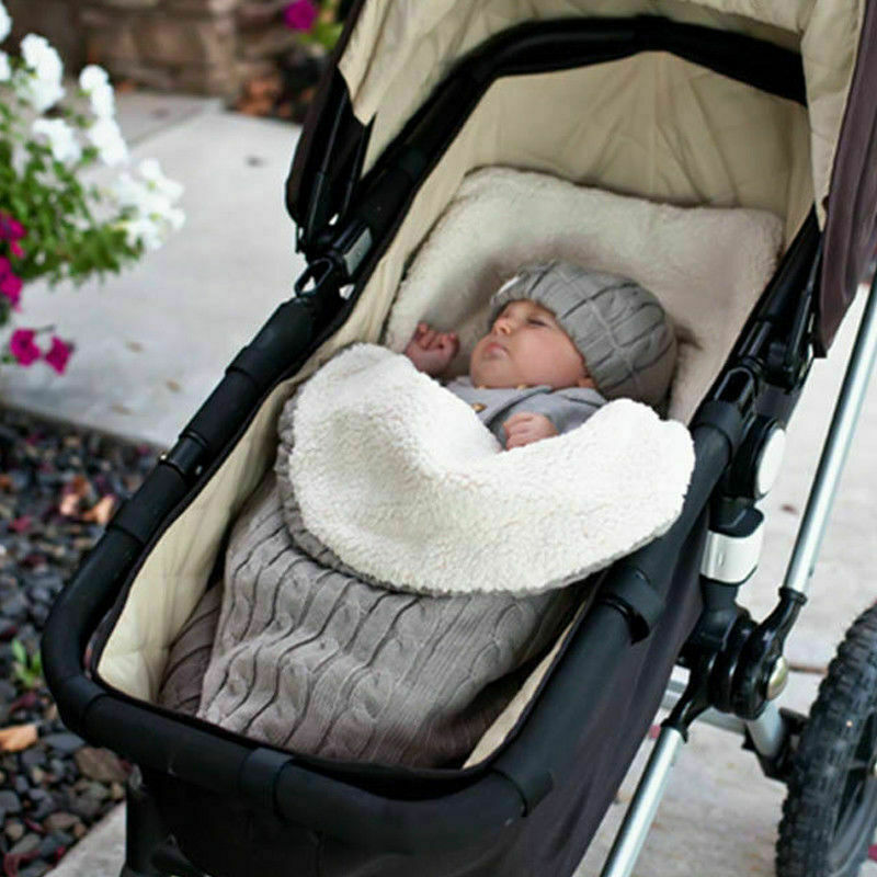 新生児用の暖かいニットのフットラップ,赤ちゃん用の厚い毛布,寝袋,幼児用のベビー寝袋