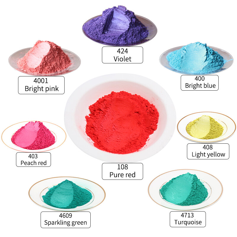 Type 424 Pearl Powder Mineral Mica Powder DIY Dye Colorant for Nail Soap Automotive Art Crafts 50g V