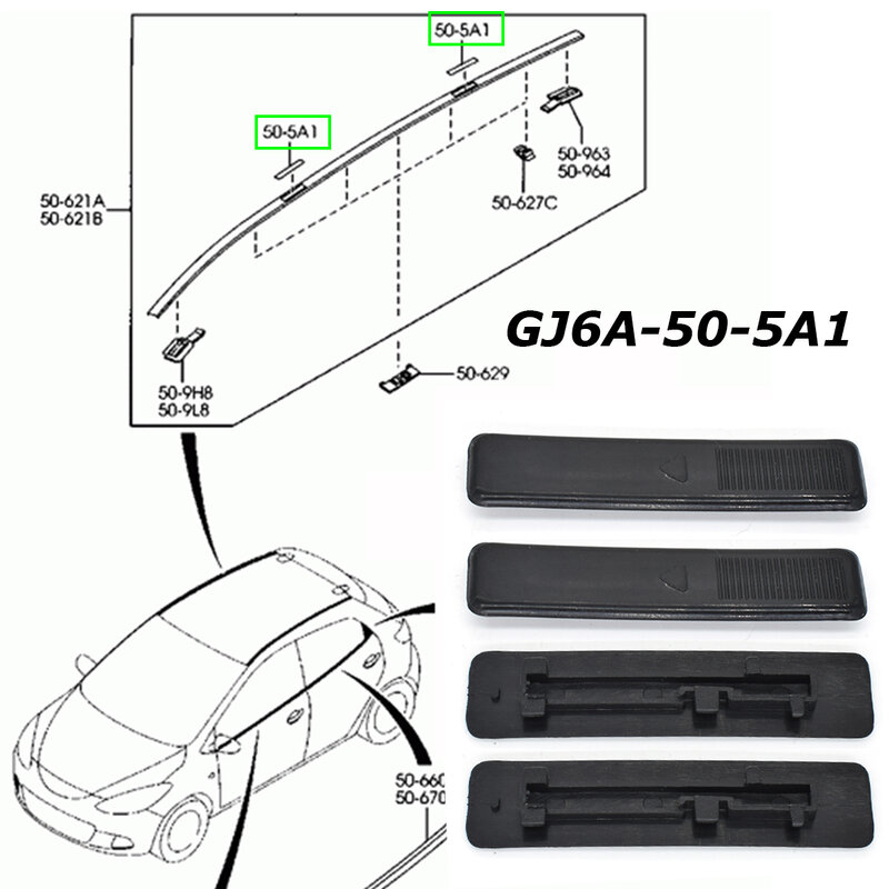 4 шт., зажим для крыши автомобиля Mazda 2 3 5 6 CX5 CX7 CX9 GJ6A505A1