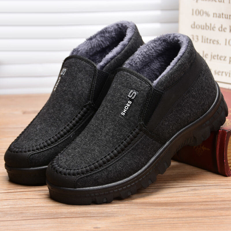 Winter Snow Boots New Fashion Bottom Men's Cotton Boots High Quality Non-slip Soft Cotton Shoes Outddor Footwear Cotton Boots