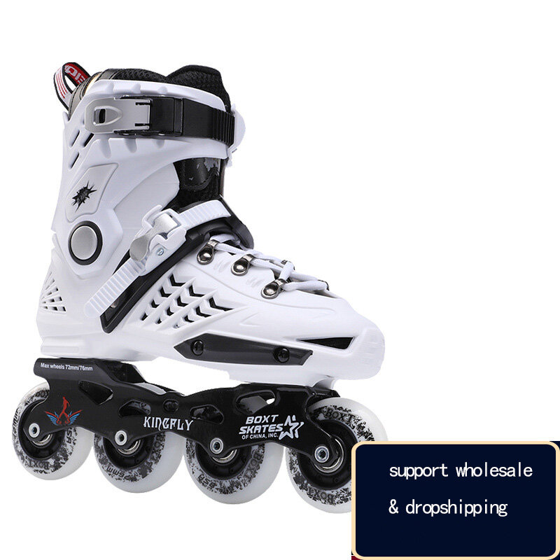 Patines de ruedas en línea para adultos, zapatillas de patinaje planas para principiantes al aire libre, camiones de aluminio avanzados, ruedas de PU geniales, 12 opciones