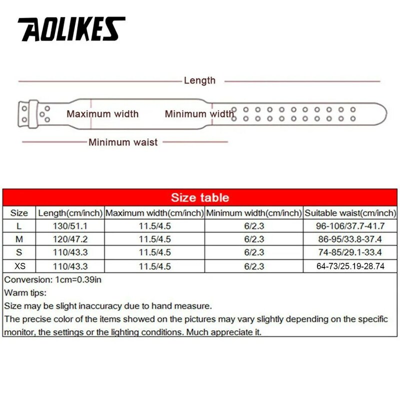 AOLIKES New Wide Weightlifting Belt Bodybuilding Fitness belts Barbell Powerlifting Training waist Protector gym belt for back